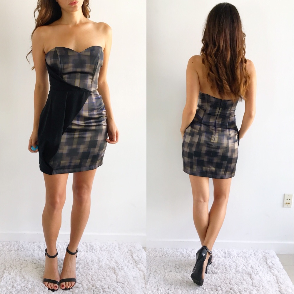 Risto Silk Strapless Drape Dress